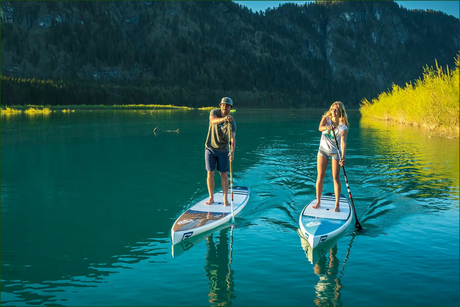 SUP на горном озере