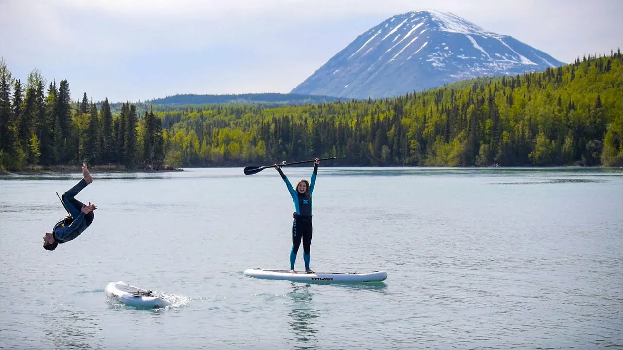 SUP на горном озере